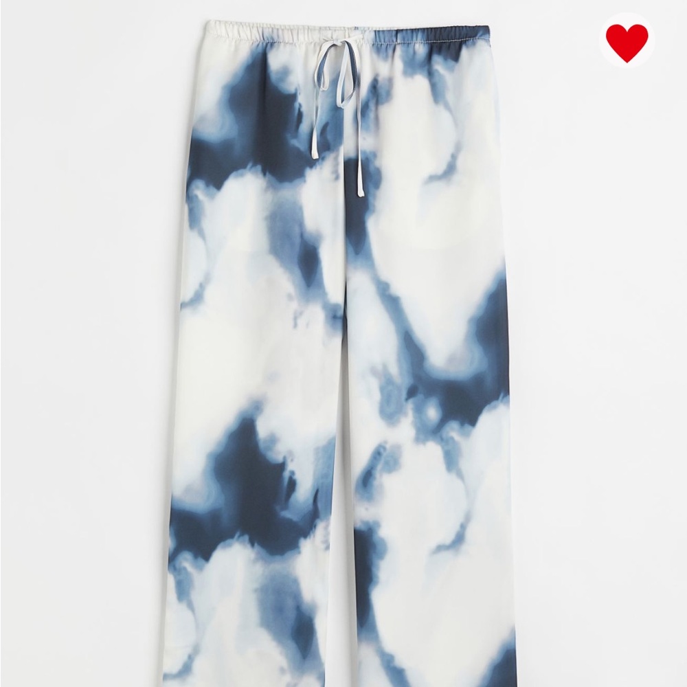 H&M wide leg silk pants
